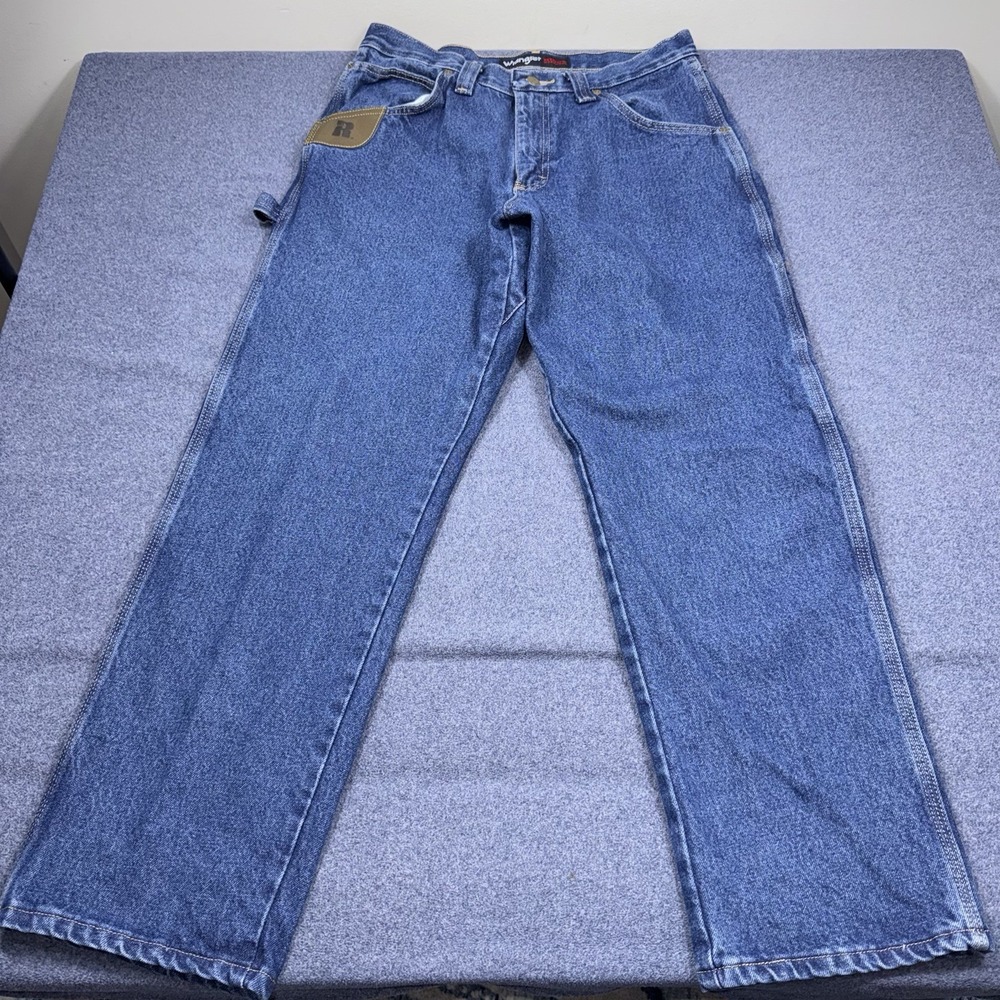 Wrangler Riggs Workwear Carpenter Jeans Mens 32x30 Blue Denim 103W020AI Utility